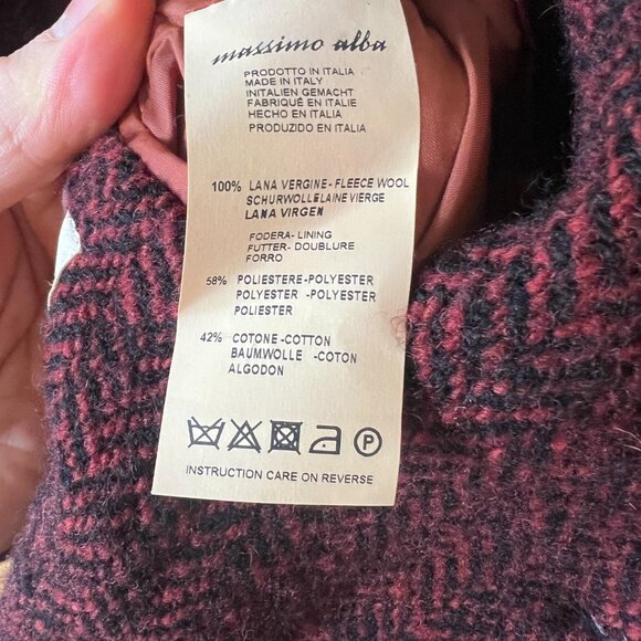 Massimo Alba Herringbone Watercolor Wool Jacket, BNWT, 42US/52EU- RRP $795 - Picture 7 of 10
